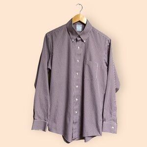 Brooks Brothers Milano The Original Polo Shirt MENS Gingham Button Down 15.5/33